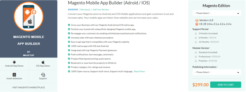 1. Magento Mobile App Builder by Magetop